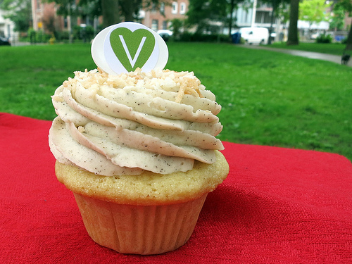Vegan Cupcake Toronto - Prairie Girl Bakery - Vanilla Coconut